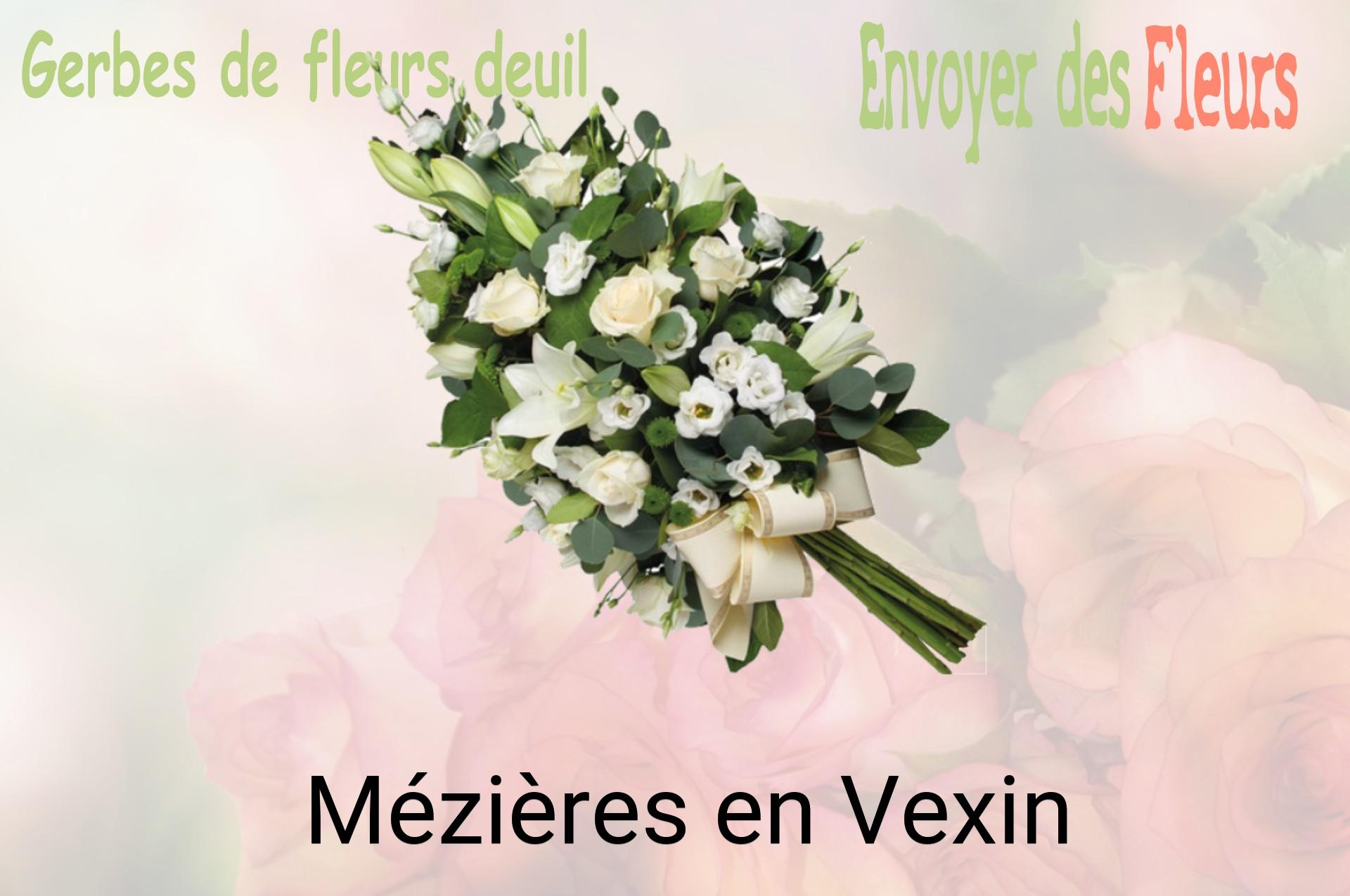 Gerbe de fleurs de deuil livrée à Mézières-en-Vexin